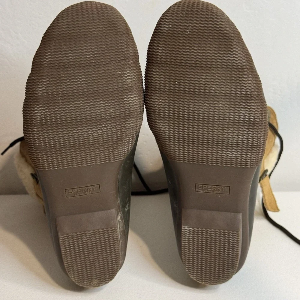 Duck Boots Women's Size 8 J. Crew Sperry Caramel Shearwater With Buckle & Zipper